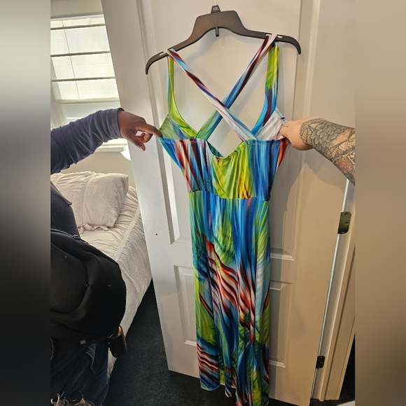 Tropical Colorful Maxi Dress - Picture 2 of 4